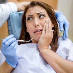 Uncomfortable dental visit